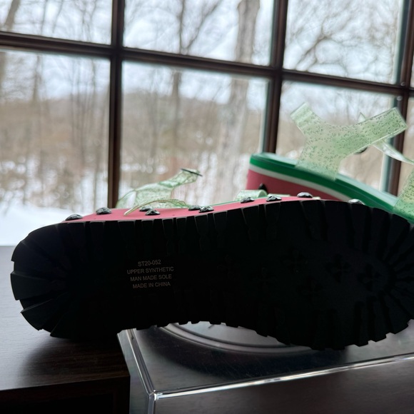 Dolls Kill Green and Pink Platform Sandals - Picture 3 of 4